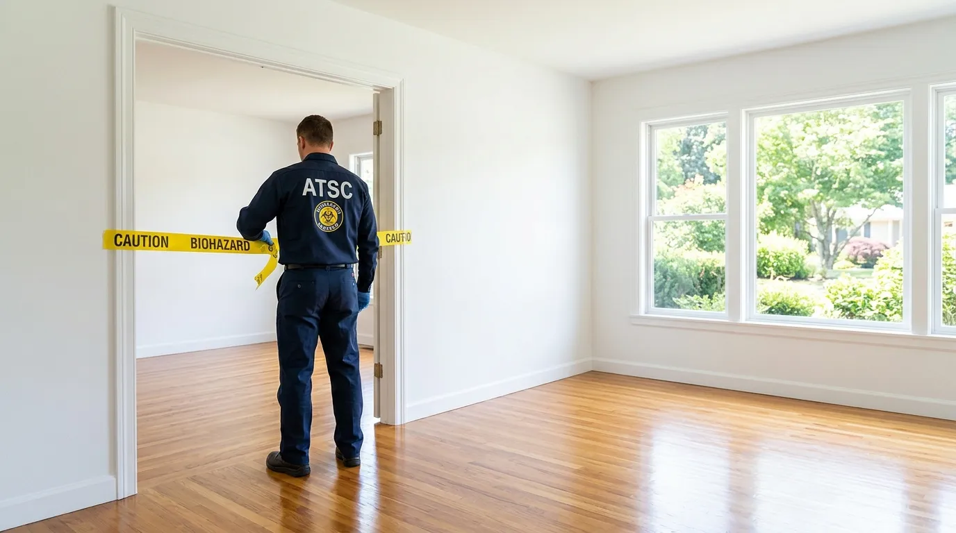 Certified biohazard cleanup crew performing Decomposition Cleanup in Country Club Hills